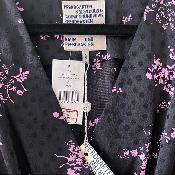 NWT Silk floral longsleeve dress - Picture 2 of 3